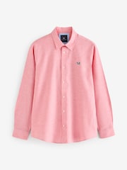 Crew Clothing Pink Long Sleeve Linen Shirt - Image 1 of 1