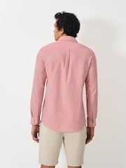 Crew Clothing Pink Long Sleeve Linen Shirt - Image 2 of 5