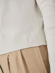 Crew Clothing Natural Crew Neck Cardigan - Image 4 of 6