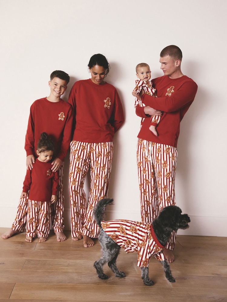 Red Gingerbread Matching Family Christmas Cosy Fleece Dressing Gown (1.5-16yrs) - Image 4 of 4 Red Gingerbread Matching Family Christmas Cosy Fleece Dressing Gown (1.5-16yrs) - Image 4 of 4