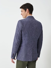 Crew Clothing Blue Fortescue Linen Blazer - Image 2 of 5