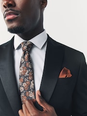 Orange Tie and Pocket Square Set - Image 3 of 7