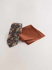 Orange Tie and Pocket Square Set - Image 4 of 7