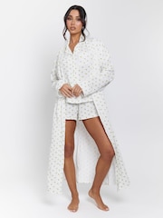 Loungeable Yellow 100% Cotton Waffle Robe - Image 3 of 6