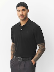 Black Trident Regular Fit Short Sleeve Pique Polo Shirt - Image 3 of 8