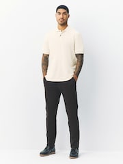 Ecru Regular Fit Short Sleeve Pique Polo Shirt - Image 2 of 7