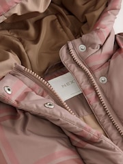 Check Shower Resistant Frill Hem Padded Coat (3mths-7yrs) - Image 9 of 9