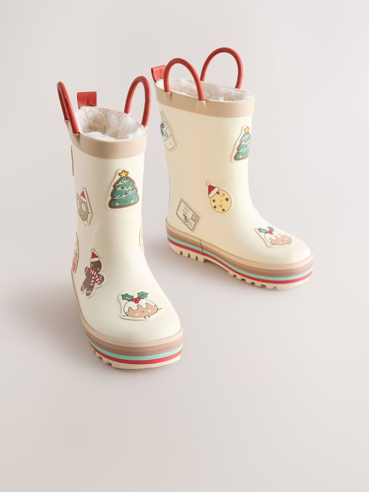 Neutral Christmas Handle Wellies - Image 4 of 8