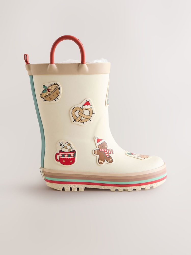 Neutral Christmas Handle Wellies - Image 5 of 8