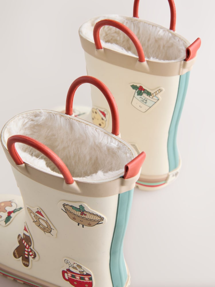 Neutral Christmas Handle Wellies - Image 6 of 8