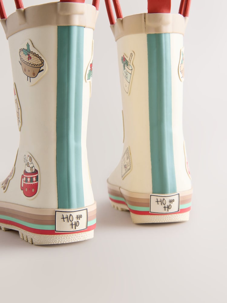 Neutral Christmas Handle Wellies - Image 7 of 8