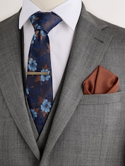 Navy Floral Ties 2 Pack - Image 2 of 3