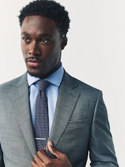 Bright Blue Textured Ties And Clips 2 Pack - Image 1 of 6