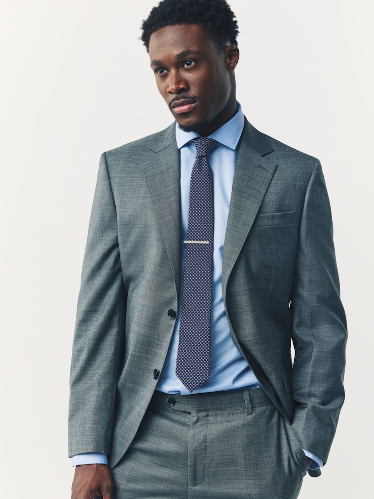 Bright Blue Textured Ties And Clips 2 Pack - Image 2 of 6