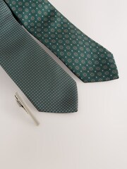 Verde - Textured Ties And Clip 2 Pack - Imagen 2 de 3