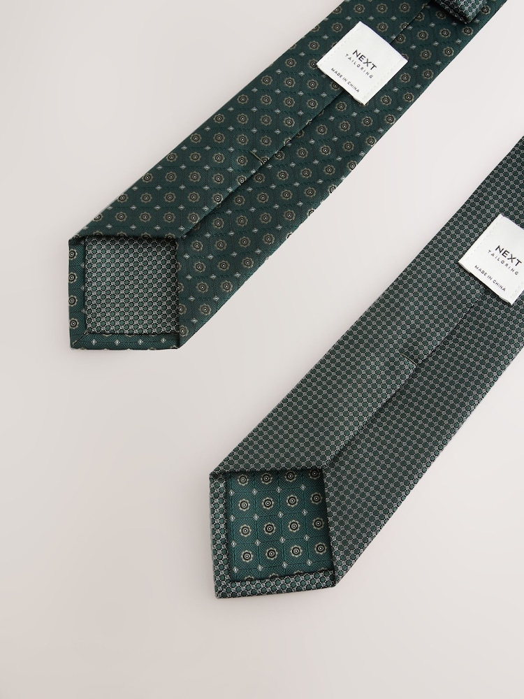 Verde - Textured Ties And Clip 2 Pack - Imagen 3 de 3