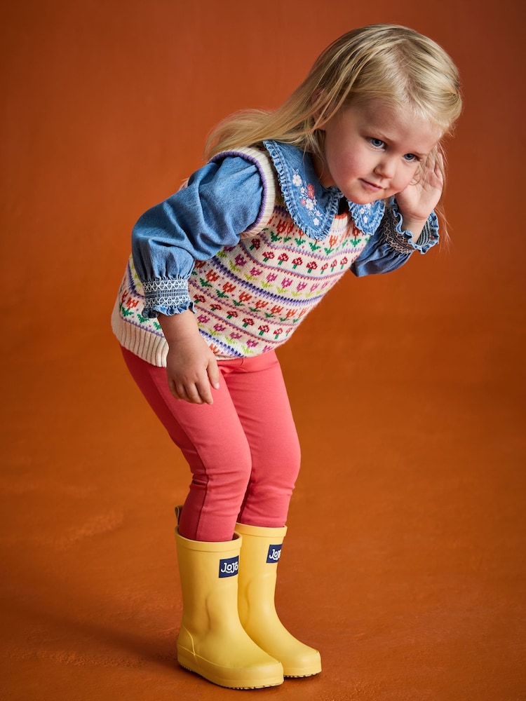 JoJo Maman Bébé Cream Toadstool Woodland Fair Isle Vest - Image 7 of 7