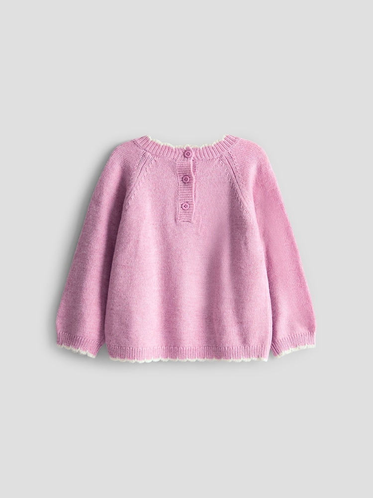 Jojo Maman Bébé Pink Mouse Jumper - Image 2 of 4