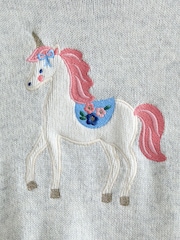 JoJo Maman Bébé Natural Crew Neck Appliqué Jumper - Image 3 of 3