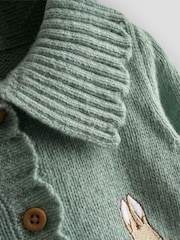 JoJo Maman Bébé Frill Collar Embroidered Cardigan - صورة 4 من 4