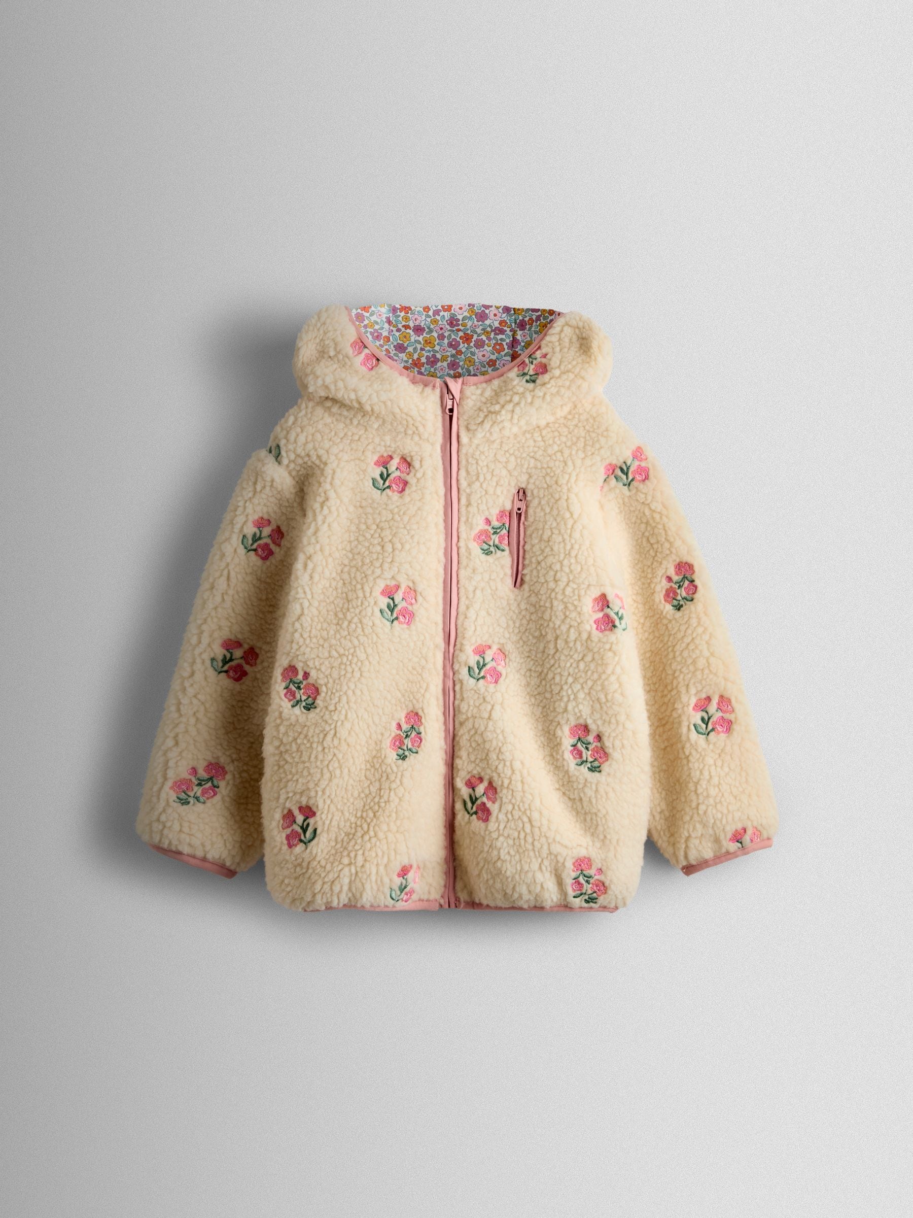maa❗️ Cumpără Fleece reversibil cu broderie florală JoJo Maman Bébé from