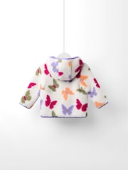 JoJo Maman Bébé Purple Appliqué Reversible Fleece Jacket - Image 3 of 8