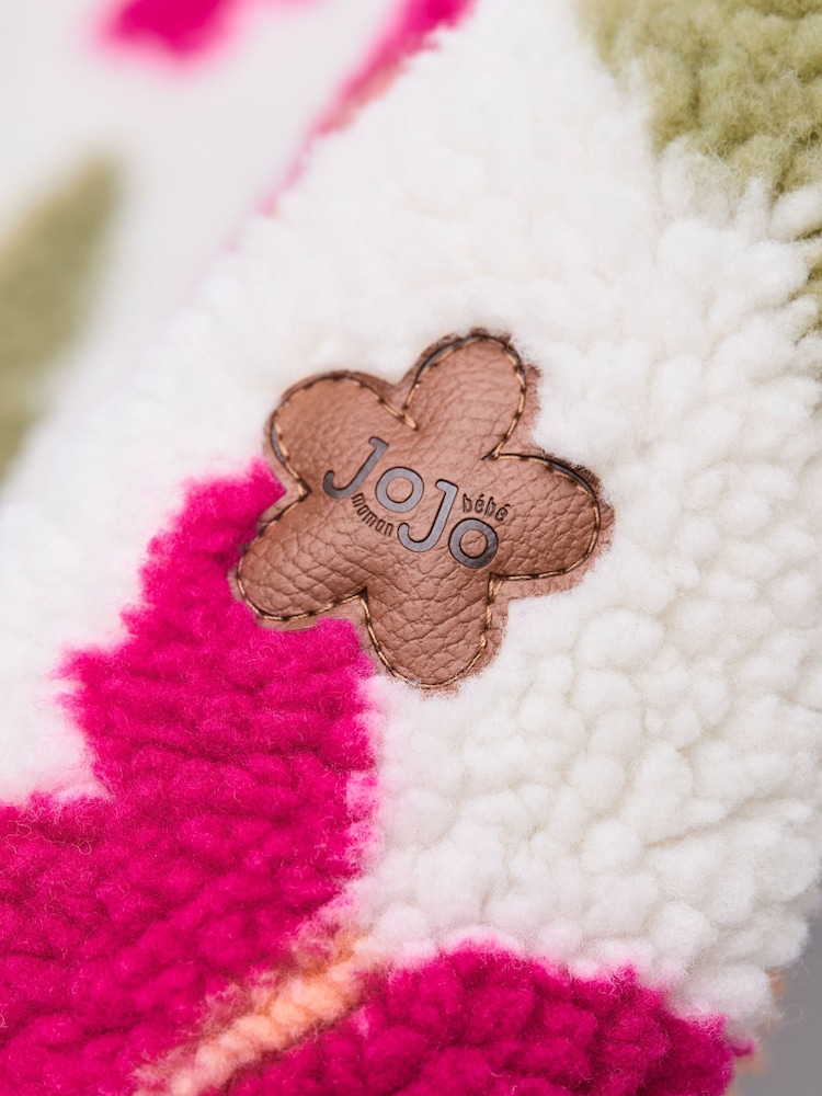 JoJo Maman Bébé Purple Appliqué Reversible Fleece Jacket - Image 8 of 8