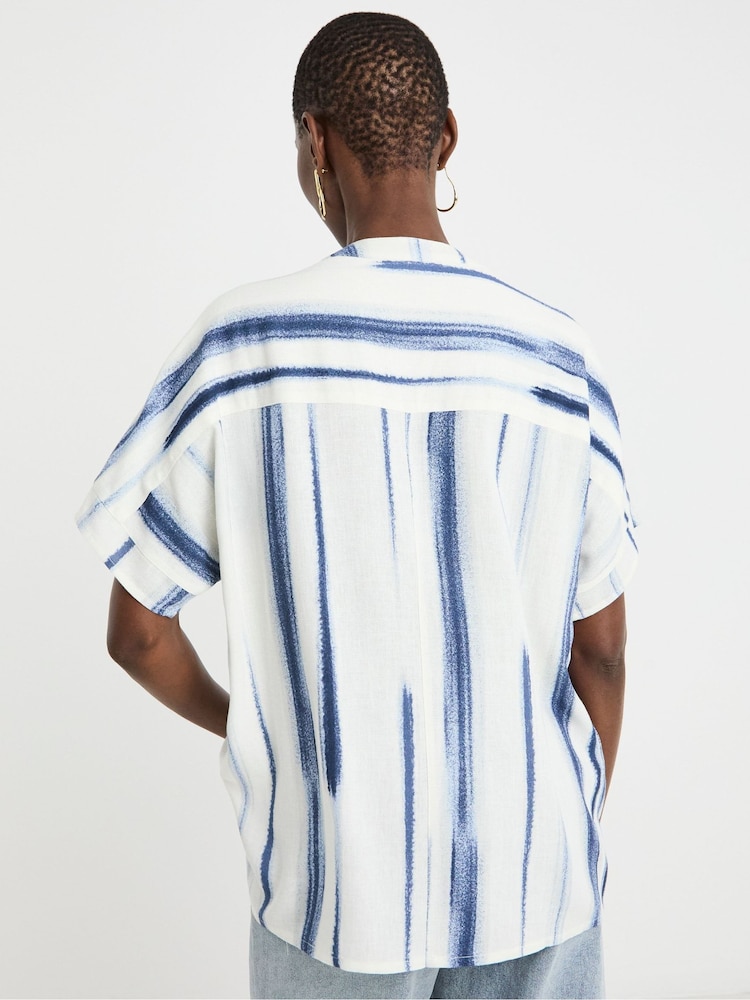 JD Williams Linen Popover Top - Imagen 2 de 4