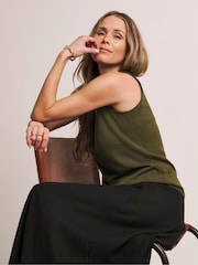 Anthology By JD Williams Black Linen Mix Seam Detail Skirt - Image 4 of 5