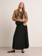 Anthology By JD Williams Black Linen Mix Seam Detail Skirt - Image 5 of 5