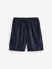 JD Williams Black Linen Mix Knee Length Shorts 2 Pack - Image 2 of 3