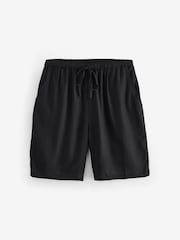JD Williams Black Linen Mix Knee Length Shorts 2 Pack - Image 3 of 3