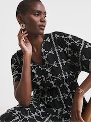 JD Williams Black Broderie Smock Dress - Image 3 of 4