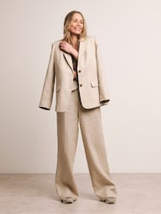 Anthology By JD Williams Natural Linen Blazer - Image 1 of 5