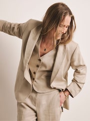 Anthology By JD Williams Natural Linen Blazer - Image 2 of 5