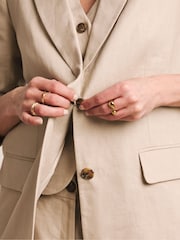 Anthology By JD Williams Natural Linen Blazer - Image 3 of 5