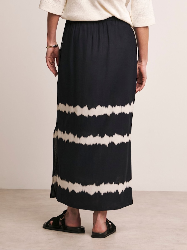 Anthology By JD Williams Blue Linen Wrap Front Skirt - Image 2 of 5