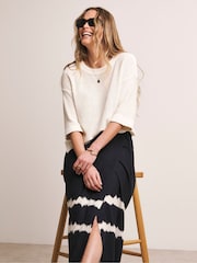Anthology By JD Williams Blue Linen Wrap Front Skirt - Image 5 of 5