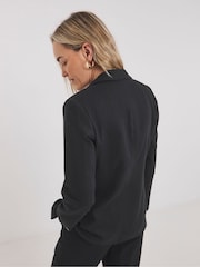 JD Williams Black Linen Mix Blazer - Image 2 of 4