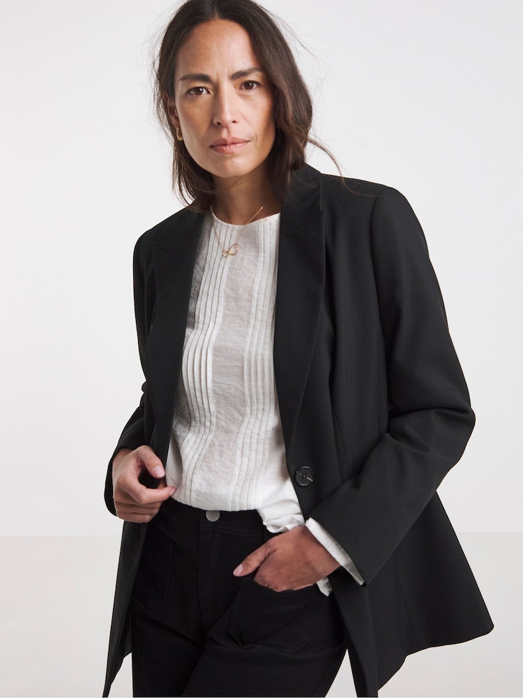 JD Williams Black Ultimate Relaxed Blazer - Image 1 of 4
