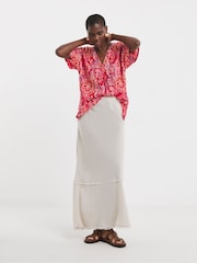 JD Williams Pink Crinkle Popover Top - Image 4 of 4