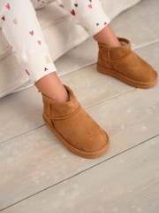 Tan Brown Slipper Pull On Ankle Boots - Image 1 of 1