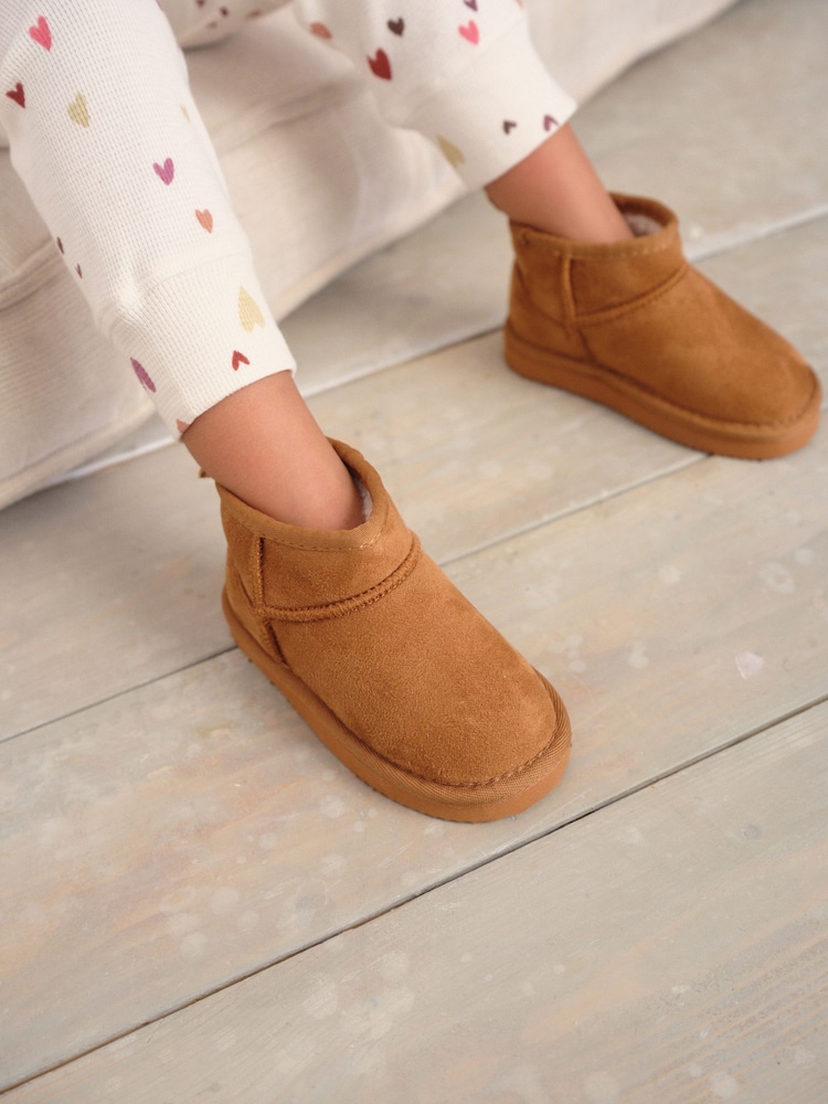 Tan Brown Slipper Pull On Ankle Boots - Image 1 of 1