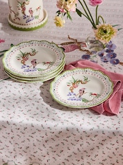 Cath Kidston Set of 4 Cream Spring Birds Side Plates - Image 1 of 3