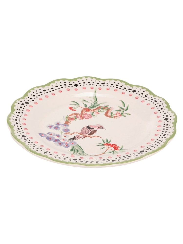 Cath Kidston Set of 4 Cream Spring Birds Side Plates - Image 3 of 3