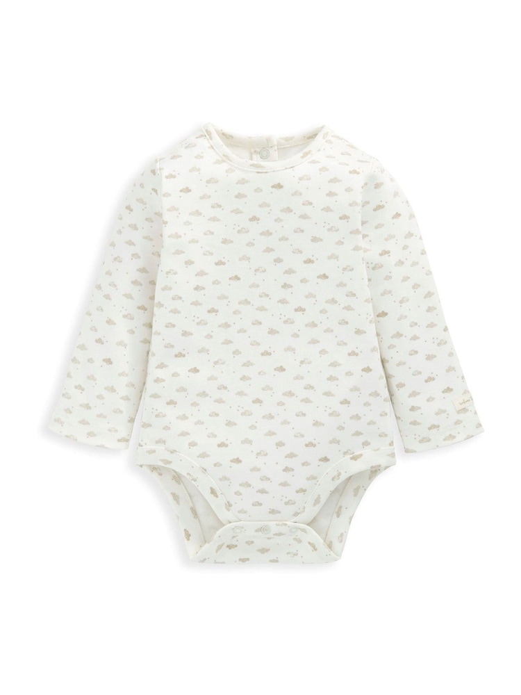 Mamas & Papas Cloud Ribbed 100% Cotton Brown Dungarees and Bodysuit Set - Image 2 of 3 Mamas & Papas Cloud Ribbed 100% Cotton Brown Dungarees and Bodysuit Set - Image 2 of 3