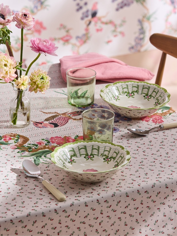 Cath Kidston Set of 2 Cream Spring Birds Bowls - Image 1 of 5
