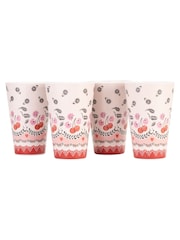 Cath Kidston Set of 4 Pink Melamine Tumblers - Image 1 of 3