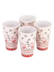Cath Kidston Set of 4 Pink Melamine Tumblers - Image 2 of 3