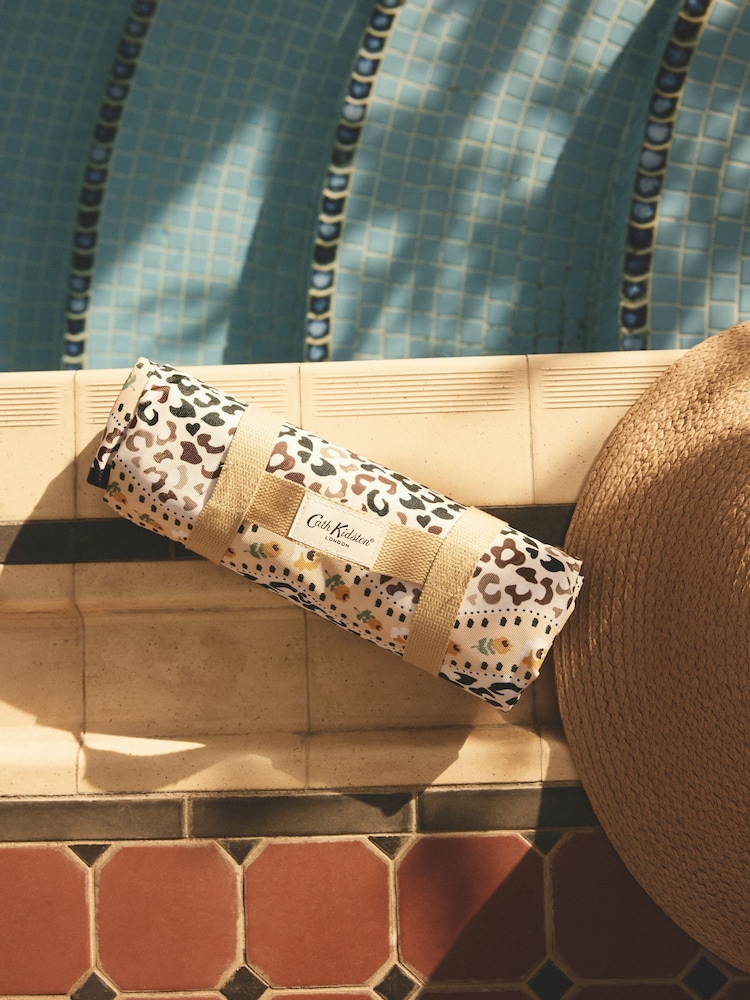 Cath Kidston Brown Leopard Picnic Rug - Image 1 of 5